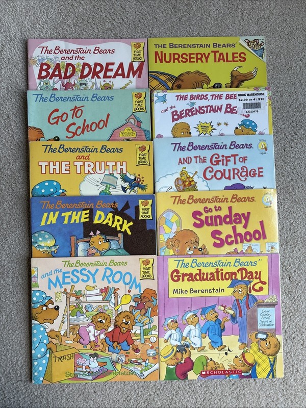 Berenstain Bears Book Lot 10 Kids Mixed PB Stan Jan Mike Living Light First Time
