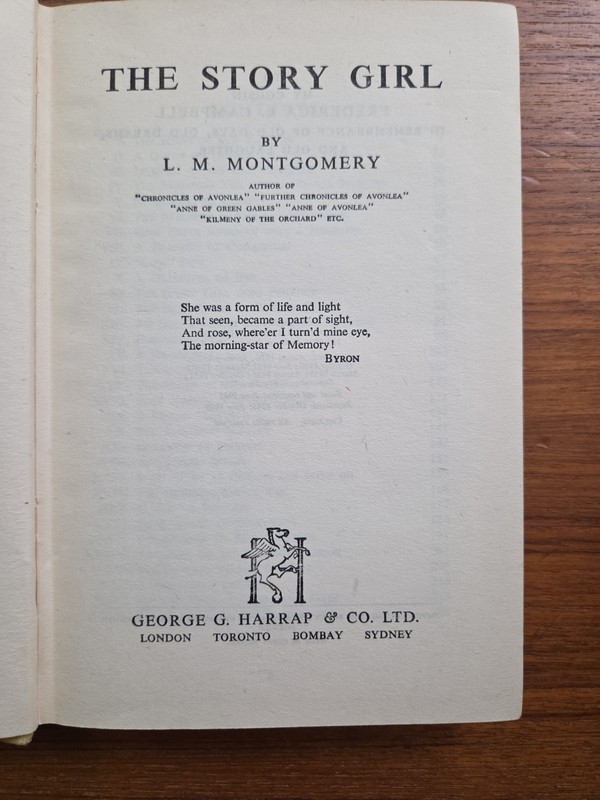The Story Girl - L. M. Montgomery - 1949 HC gallery