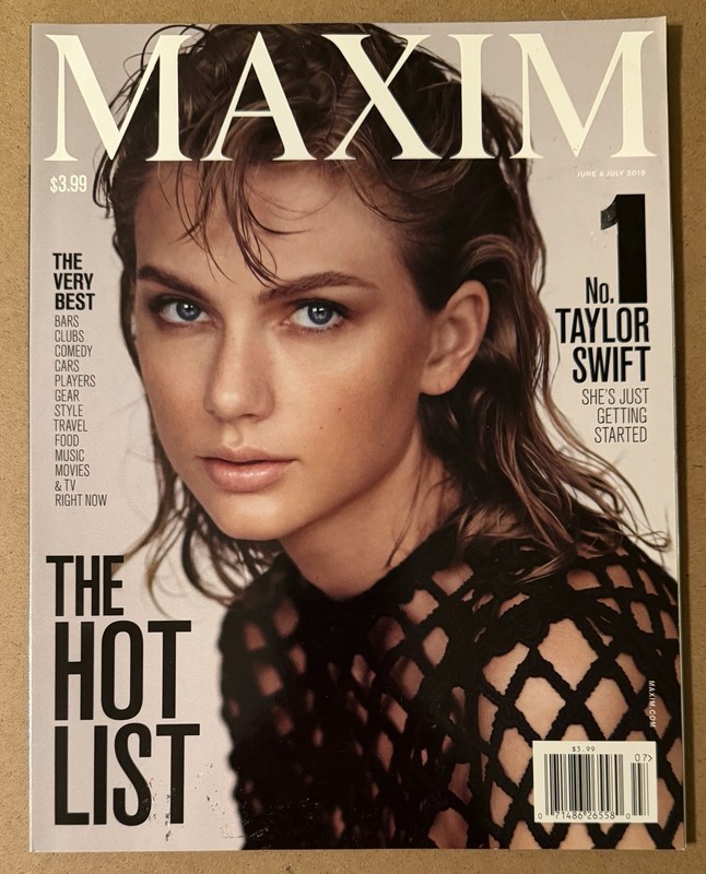 TAYLOR SWIFT Maxim Magazine June/July 2015 – The Hot List NO MAILING LABEL