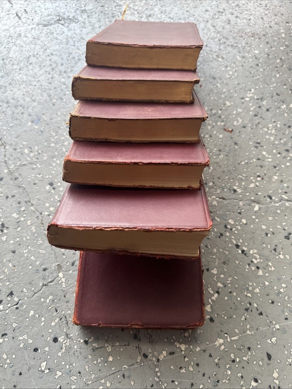 Rare Vintage Robert Louis Stevenson ANTIQUE LEATHER SET 6 Books gallery