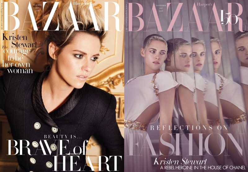 2 BAZAAR Magazines KARL Lagerfeld CHANEL W Kristen Stewart COLLECTION Lana VOGUE