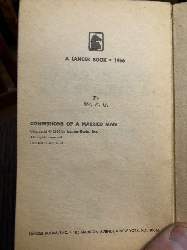 confessions of a married man burgess 1966 Bisexual Gay Sex Lancer 74-852 Pulp gallery