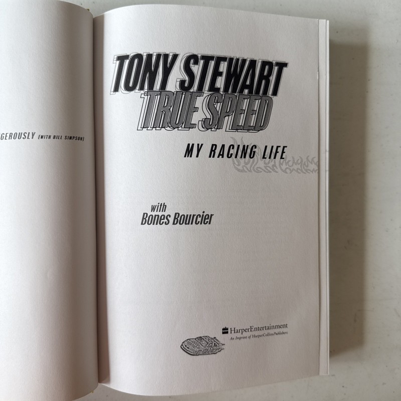 True Speed : My Racing Life by Tony Stewart and Mark Bourcier (2002, Hardcover) gallery