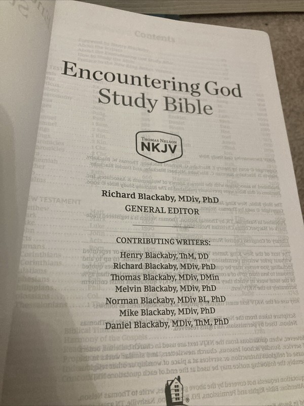 NKJV STUDY BIBLE BLACKABY LIVING FAITH ENCOUNTERING GOD BLACK GL RED LETTER gallery
