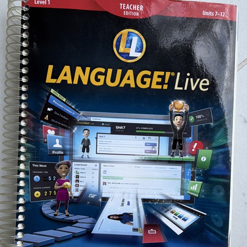 Voyager Sopris Learning LANGUAGE! Live Level 1 Teacher’s Ed Units 7-12 Spiral