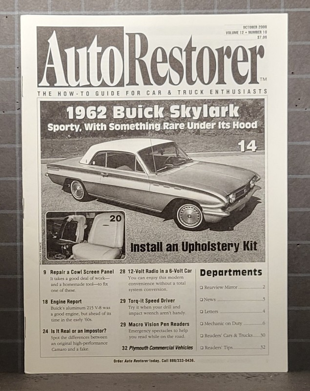 Auto Restorer: How to Guide October 2000 Volume 12 Number 10 AR151