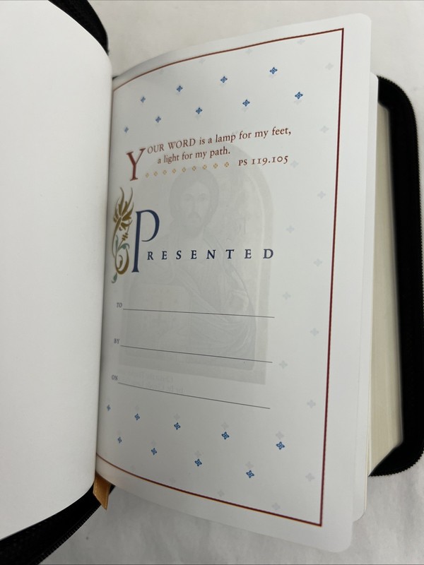 Oxford Holy Bible Revised NAB Leather Zipper Gold Gilded Pages gallery
