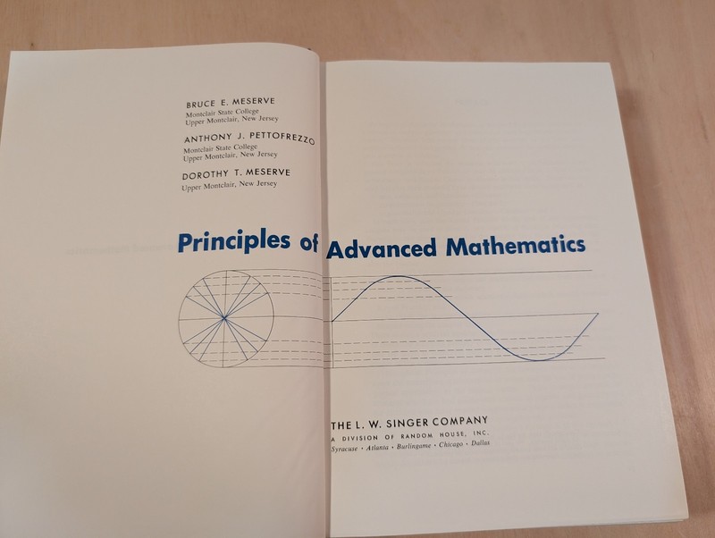 Principles of Advanced Mathematics Book 1964. Teacher's Edition HC gallery