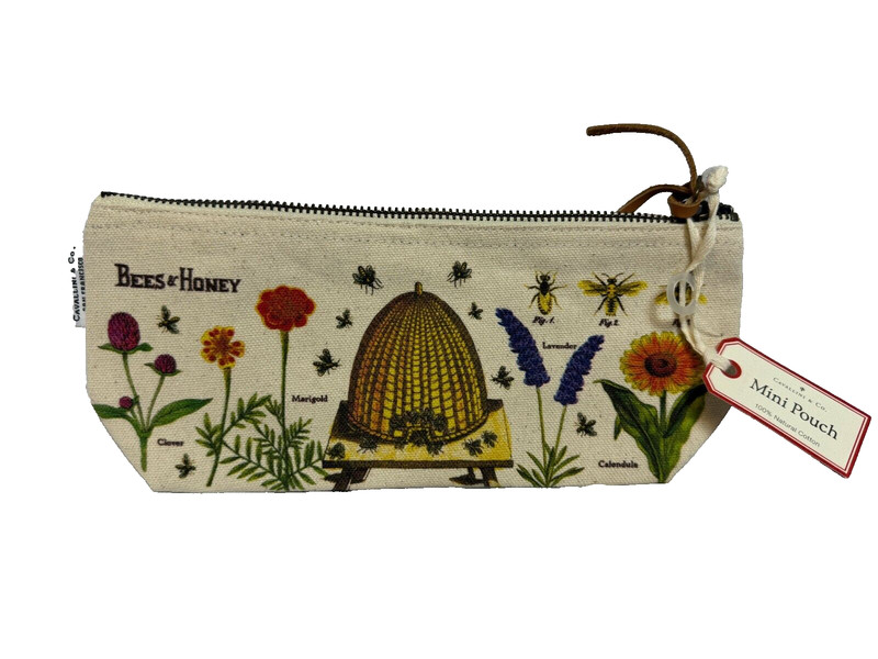 Cavallini NYC Skyline Mini Pouch Vintage Style 100% Cotton Zipper Bag NEW