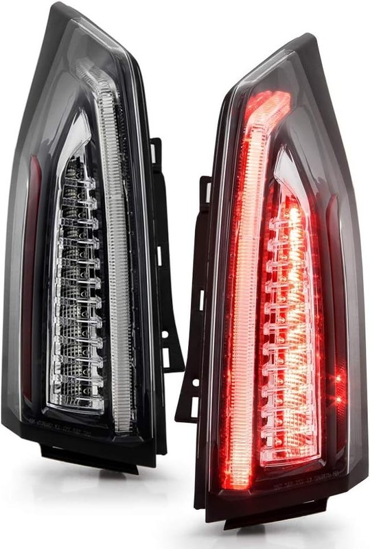 – for 2013-2018 Cadillac ATS 4-Door Sedan Black Housing LED Tail Lights Brake La