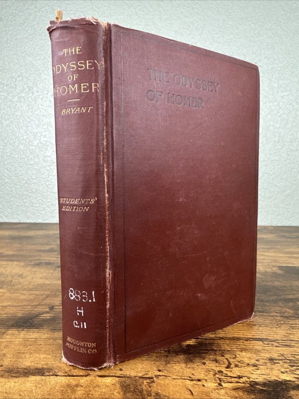 The Odyssey Of Homer By William Cullen Bryant 1899 Students Edition~2 VOLS. In 1