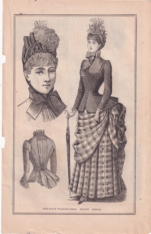 Vintage Fashion & Photo Plates From 1885 Petersons Magazine 6 Pages Front & Back gallery