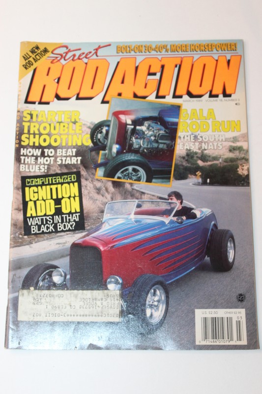 Street Rod Action Magazine March 1989 Vol 18 No 3 Gala Rod Run Muscle Cars