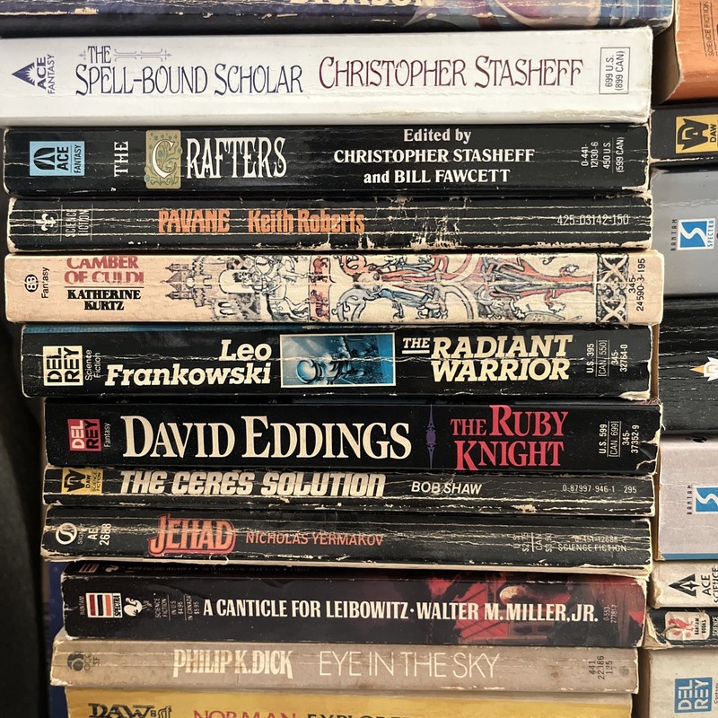 Huge Lot of 56 VTG Science Fiction/Fantasy Paperbacks (Ace, Del Rey, TOR, DAW) gallery