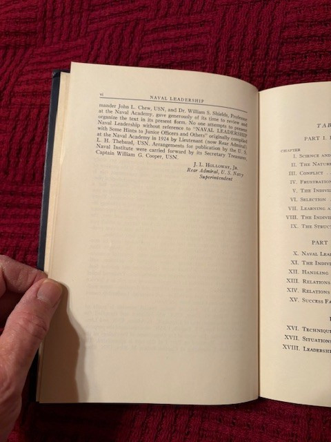 *Naval Leadership* 1st Edition STATED/1st Printing 1949 Naval Institute Press HC gallery