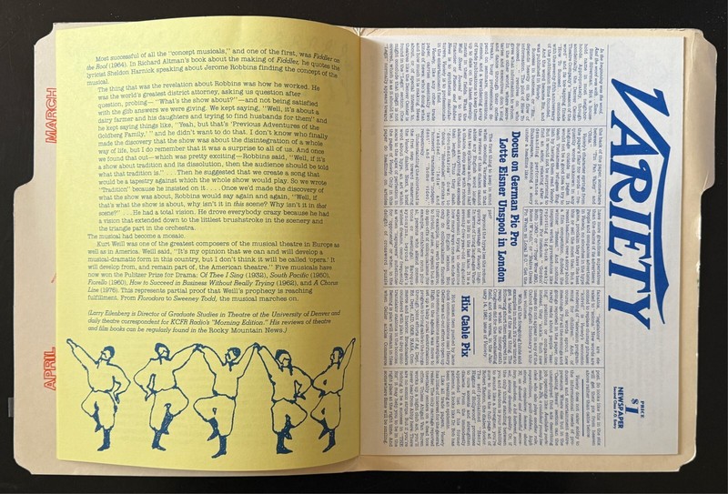 Early Denver Center for Performing Arts / 4 Magazines of Play Notes 1980-1981 gallery