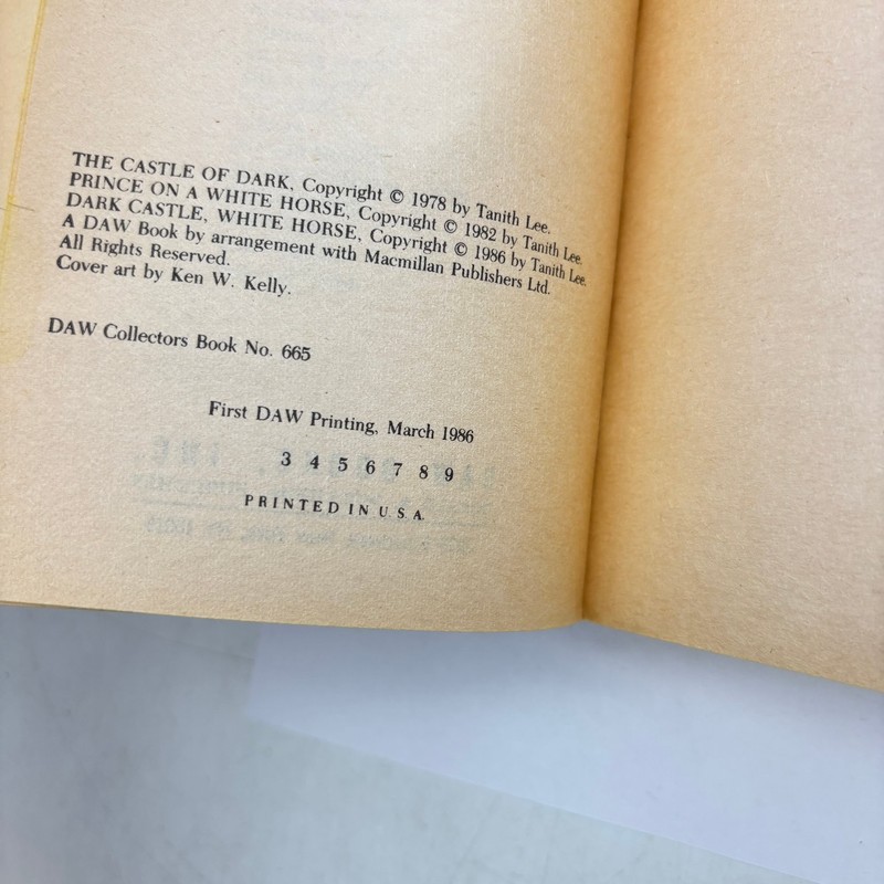 Dark Castle, White Horse Tanith Lee 1986 Fantasy First DAW Printing DAW Books gallery