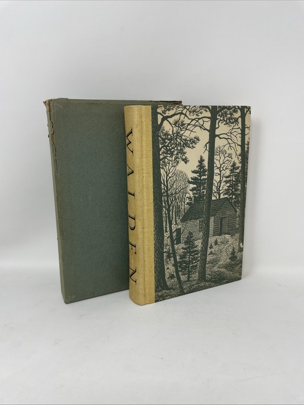 1939 Walden Henry David Thoreau Heritage Press 1st Ed. Slipcase Book