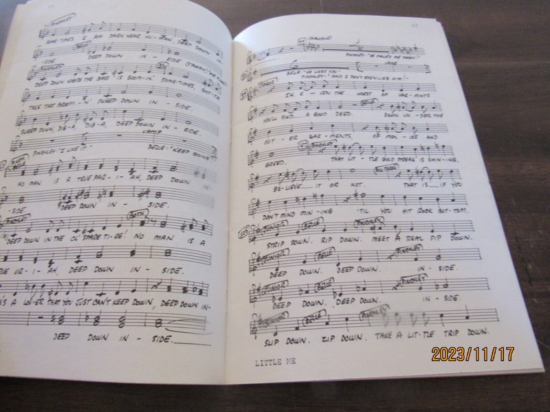 Little Me-Neil Simon-1977-Chorus Part-Song Sheet Music Book-Tams-Witmark Library gallery