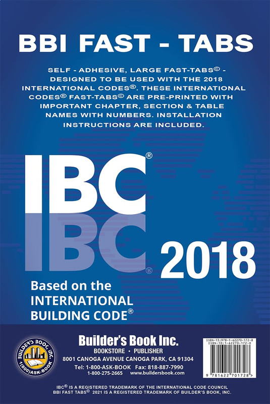 2018 International Building Code (IBC) Fast Tab 2018 International Building Code