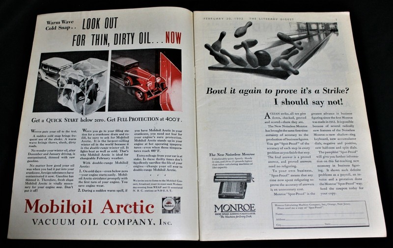 THE LITERARY DIGEST MAGAZINE 20 FEBRUARY 1932 NEWS GENERAL INTEREST STORIES gallery