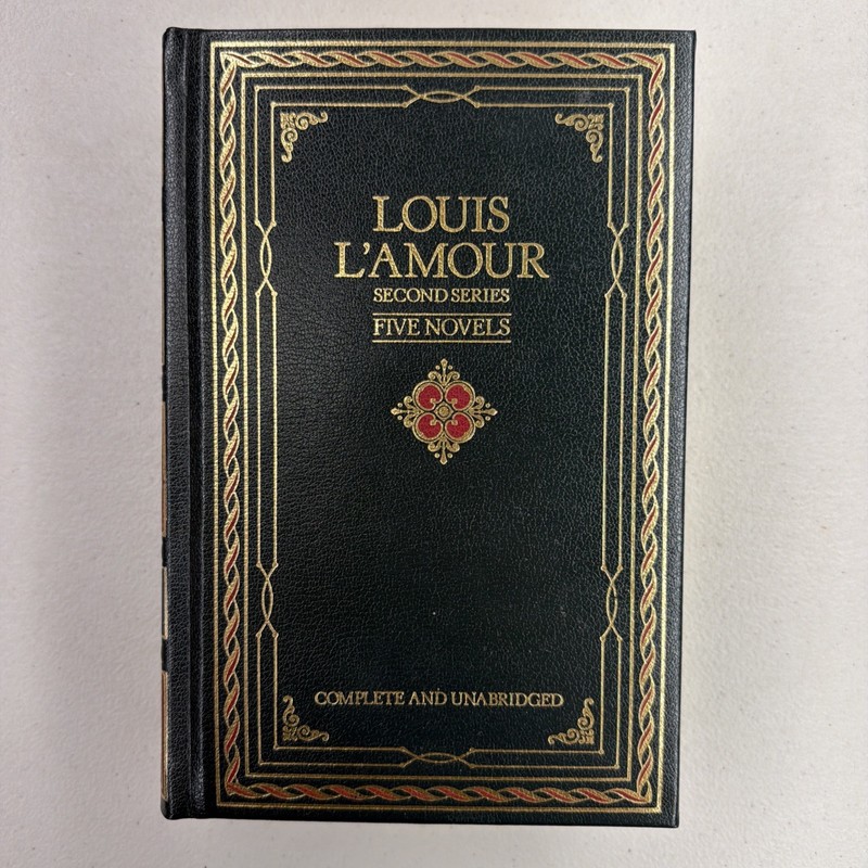 Louis L’ Amour 2nd Series 5 Novels, 1981 Leather Hardcover Chatham River Press