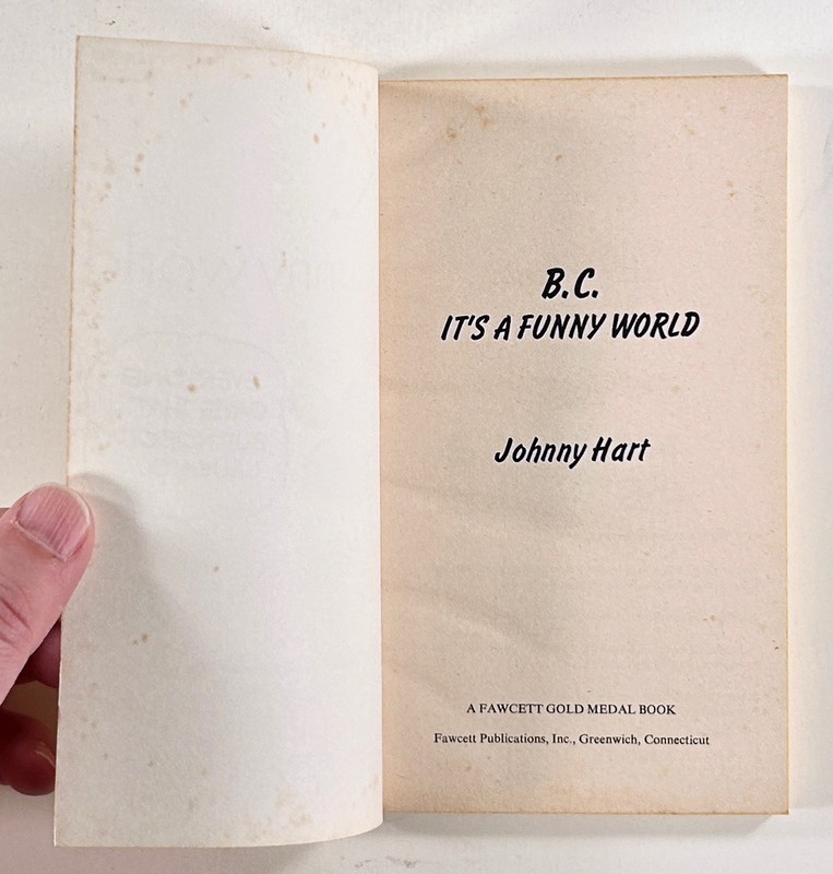 1974 B.C. IT'S A FUNNY WORLD Johnny Hart newspaper comics WRY CAVEMEN pb {b} gallery