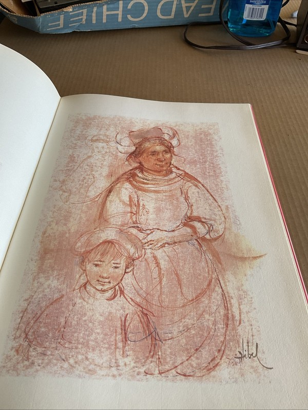 The Sundial Ticking by Theodore Plotkin and Edna Hibel, Signed and Numbered #325 gallery