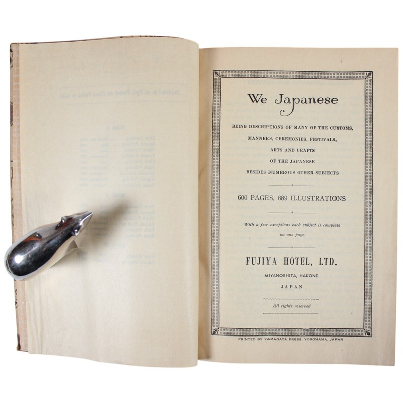 1950 Japan Traditional Bookbinding Tourism WE JAPANESE Customs FUJOYA Hotel Art gallery