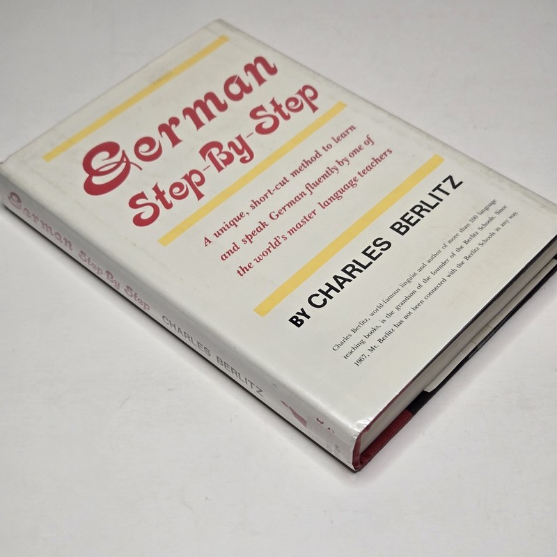 German Step-by-Step by Charles Berlitz 1979 First Edition ExLibrary Hardcover DJ