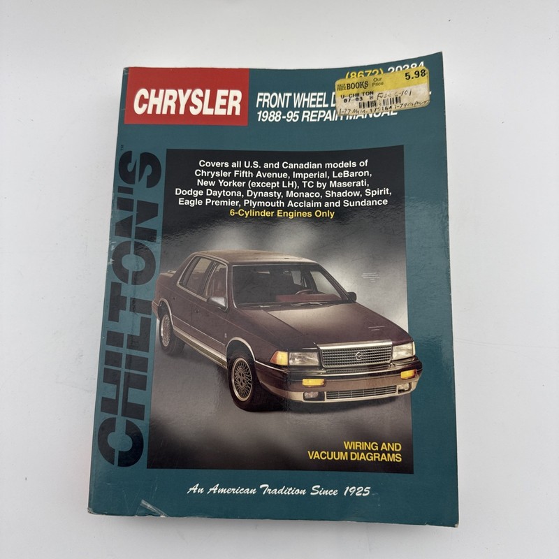 Chilton Manual 20382 • Chrysler FWD 4-Cyl Cars (1981–95)