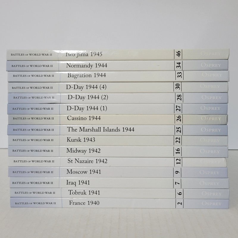 Lot of 15 Osprey Battles of World War II Hardcover Books Illustrated Campaigns