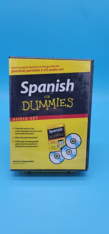 Spanish for Dummies 3 CD Audio Set + Guidebook Jessica Langemeier 180 Minutes