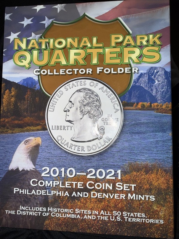 Album Folder For National Parks Quarters 2010-2021 P&D Set Coin Collector Gift
