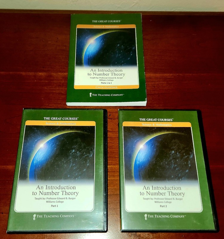 The Great Courses – An Introduction to Number Theory 4-DVDs with Guidebook VG