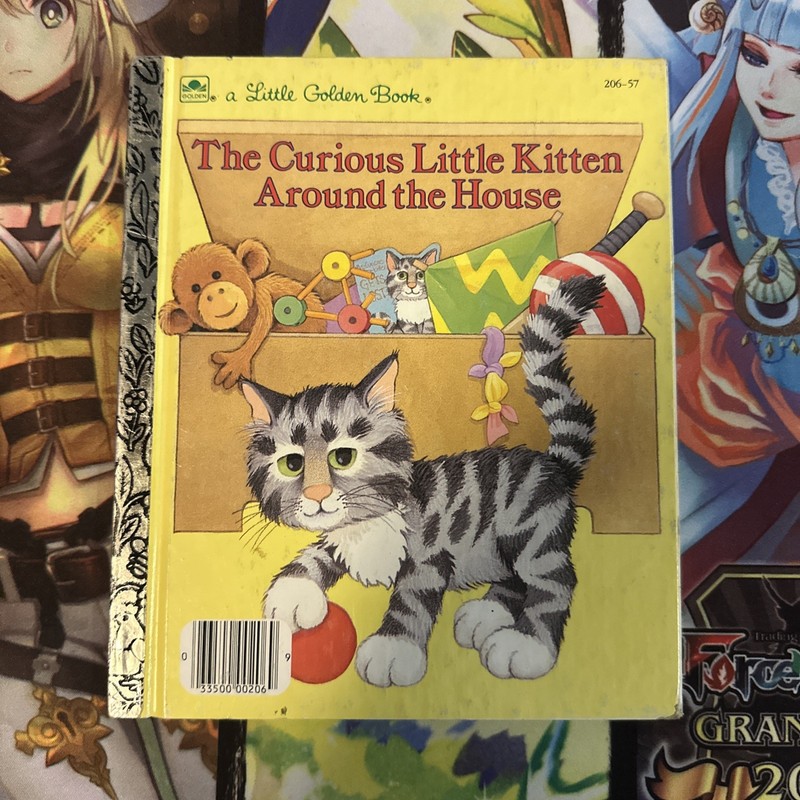 Vintage A Little Golden Book The Curious Little Kitten Around The House #663