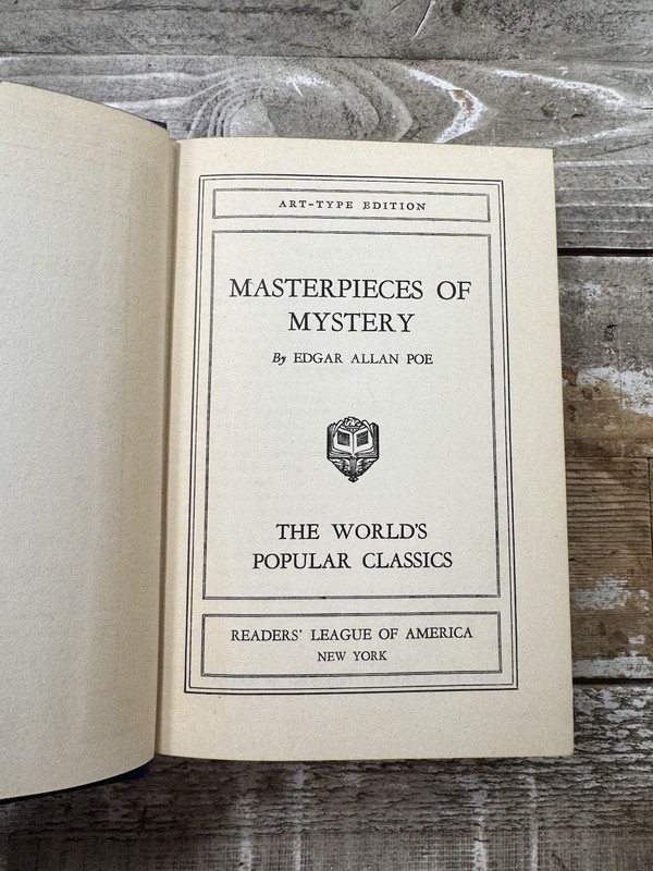 c. 1950s Vintage Book “Masterpieces of Mystery” Edgar Allan Poe gallery