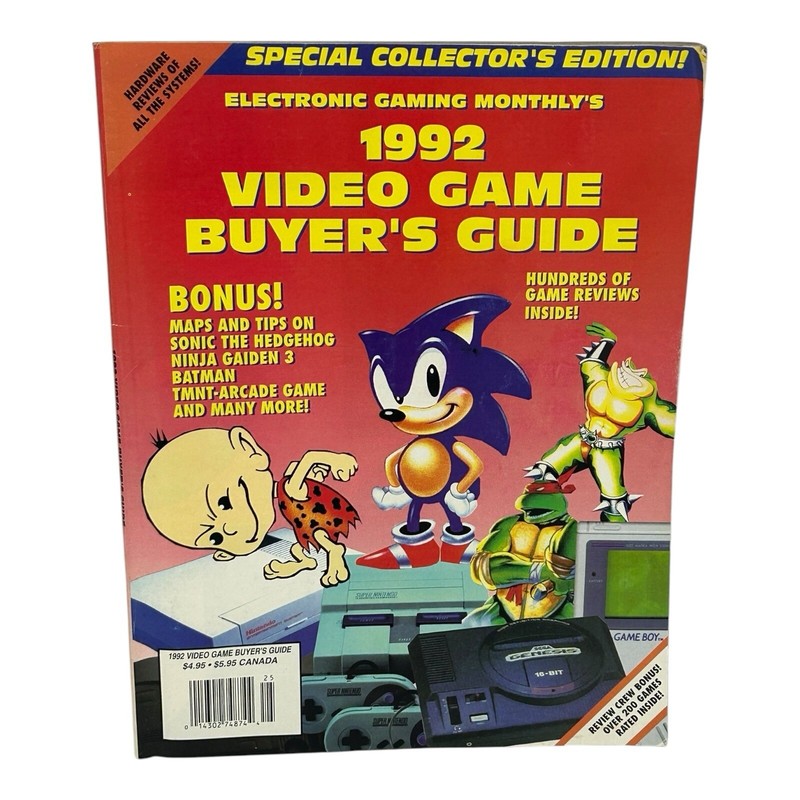 Electronic Gaming Monthly – Video Game Buyer’s Guide Vintage EGM 1992 VGC