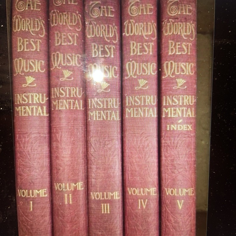 1909 VOLUMES 1-5 WORLDS BEST MUSIC INSTRUMENTAL Index The University Society
