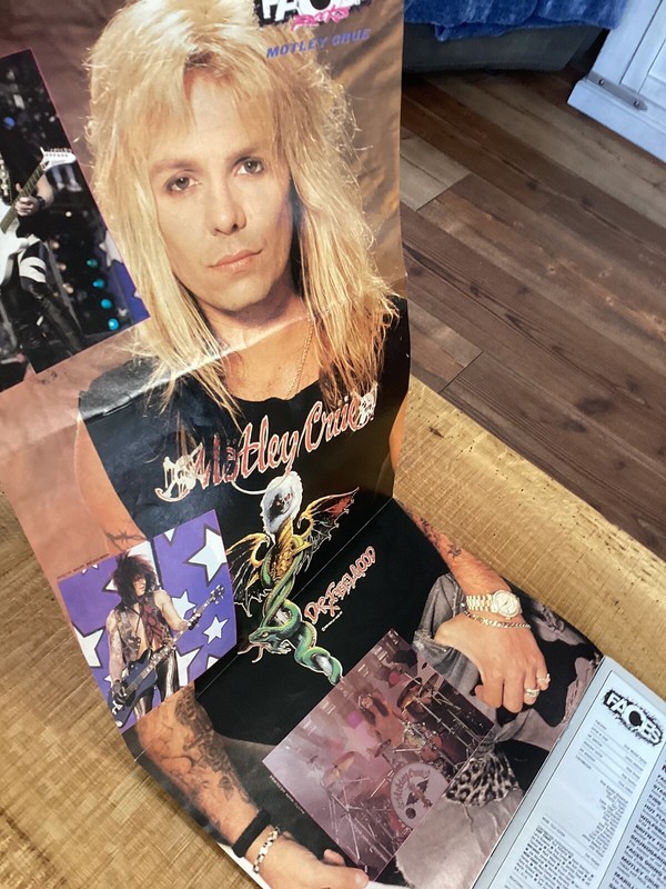Faces Rock Magazine July August 1990 Slaughter Skid Row Poster Mini Mag Missing gallery