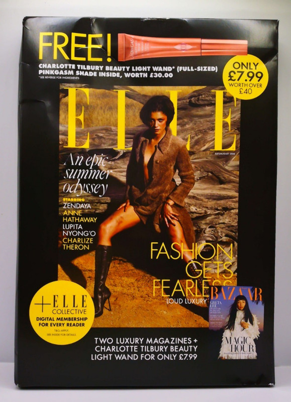 Elle magazine UK Jul/Aug 2026 + Charlotte Tilbury Beauty Wand: Glowgasm