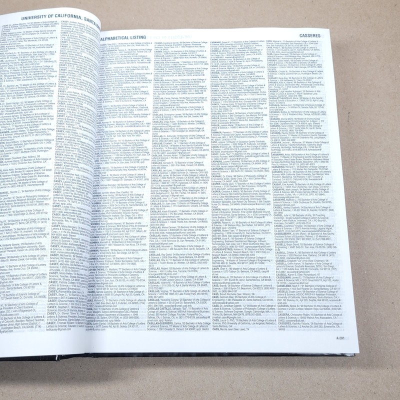 UC Santa Barbara Alumni 2021 Directory Hardcover Alumni Association gallery