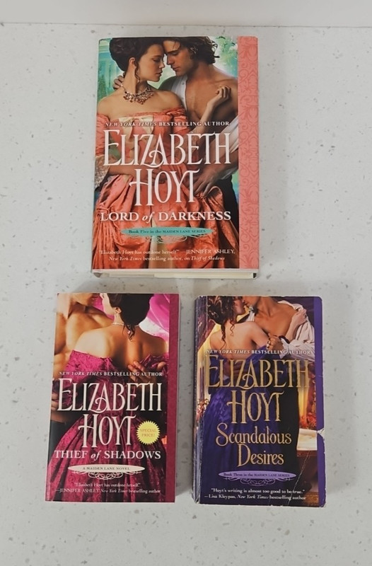 ELIZABETH HOYT lot of 3 books, all Maiden Lane Series. 3-5 in series. See desc
