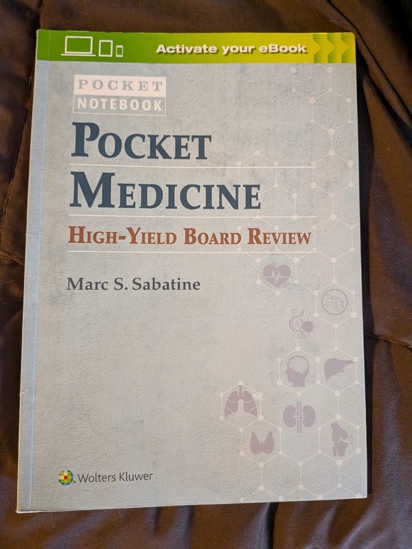 Pocket Medicine : High-Yield Board Review by Marc S. Sabatine (2020, Trade…