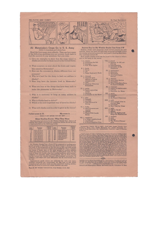 My Weekly Reader The Junior Newspaper WWII Homefront School Oct 11-15 1943 gallery