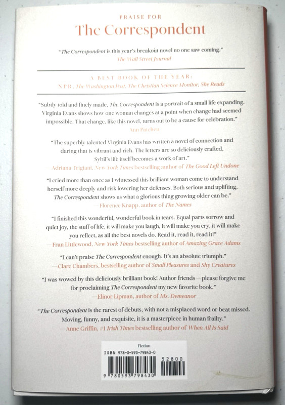 The Correspondent Virginia Evans 2025 hardcover gallery