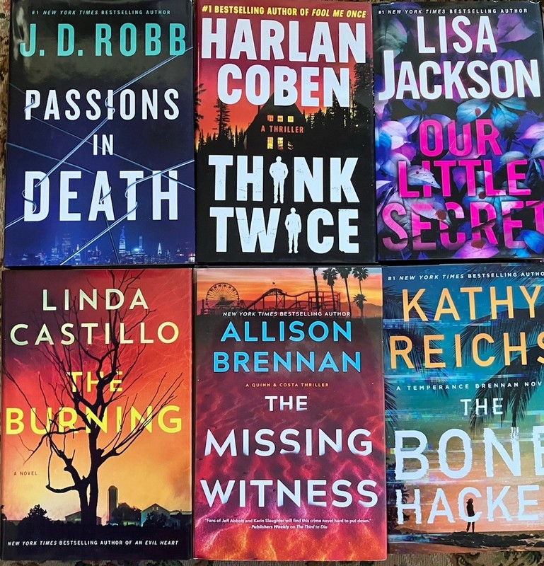 LOT OF 6 NEWER MYSTERY THRILLER HBs BY POPULAR AUTHORS Robb/Coben/More FREE SHP!