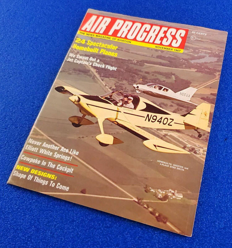 AIR PROGRESS 24 SPECTACULAR HOMEBUILT PLANES NOVEMBER 1967 VINTAGE MAGAZINE