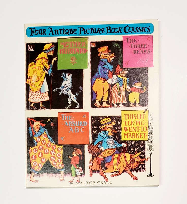 Four Antique Picture Book Classics by Walter Crane Miniture Book (4-3/4 x 4″)