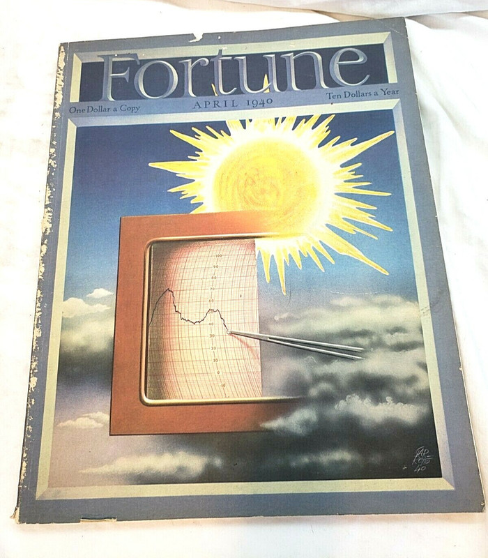 VINTAGE Fortune Magazine April 1940 Volume XXI No.4 Softcover 178 Pages Retro
